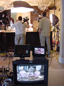 The CMR Studios Tampa crew on location for a TV show pilot video production being shot in HD with three cameras